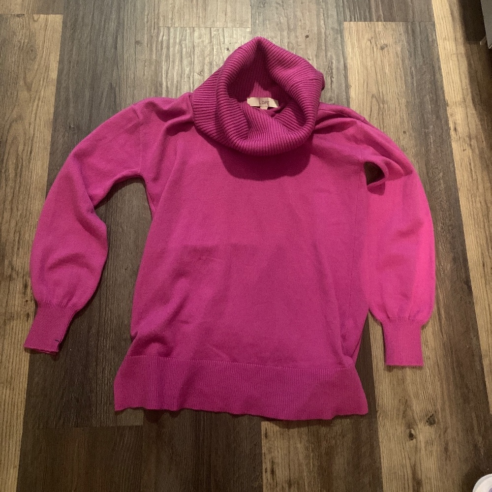 Loft ribbed cowl neck sweater. Worn about 4x